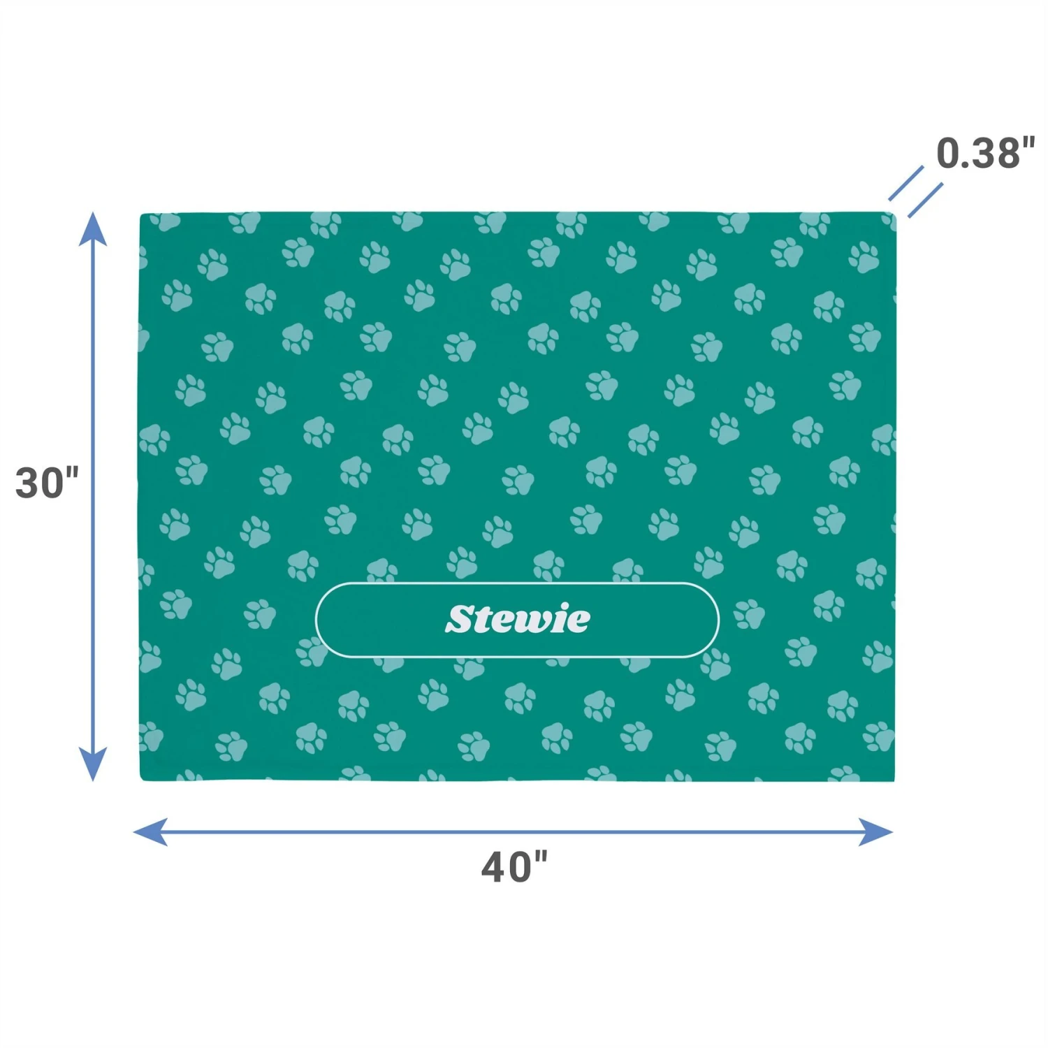 Frisco Personalized Paws Soft Fleece Cat & Dog Blanket, 30" X 40" 4 Frisco Personalized Paws Soft Fleece Cat & Dog Blanket, 30" X 40" - Image 2