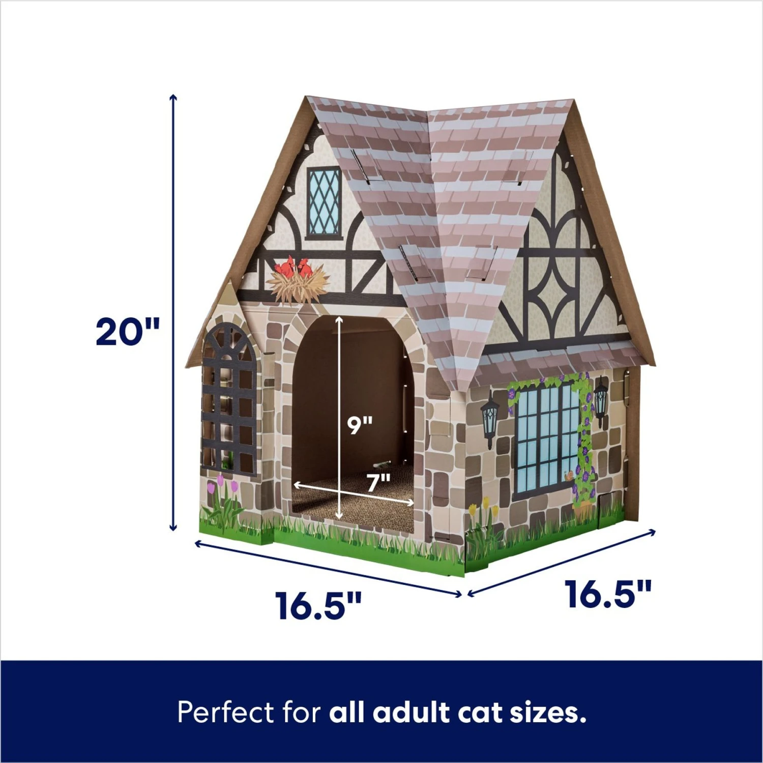Frisco Tudor House Cardboard Cat House 4 Frisco Tudor House Cardboard Cat House - Image 2