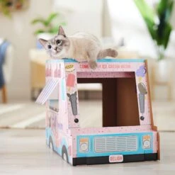 Frisco Ice Cream Truck Cardboard Cat House, 2-Story 10 Frisco Ice Cream Truck Cardboard Cat House, 2-Story -Frisco 317729 PT3. AC SS1800 V1676566491