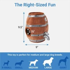 Frisco Beer & Keg Plush Squeaky Dog Toy, 4 Count -Frisco 327047 PT2. AC SS1800 V1648563981