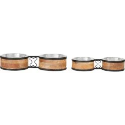Frisco Premium Elevated Bone Design Stainless Steel Double Diner Dog & Cat Bowl -Frisco 331499 PT5. AC SS1800 V1657656892
