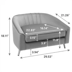 Frisco Elevated Curved Dog & Cat Sofa Bed With Removable Cover -Frisco 331628 PT1. AC SS1800 V1657656874