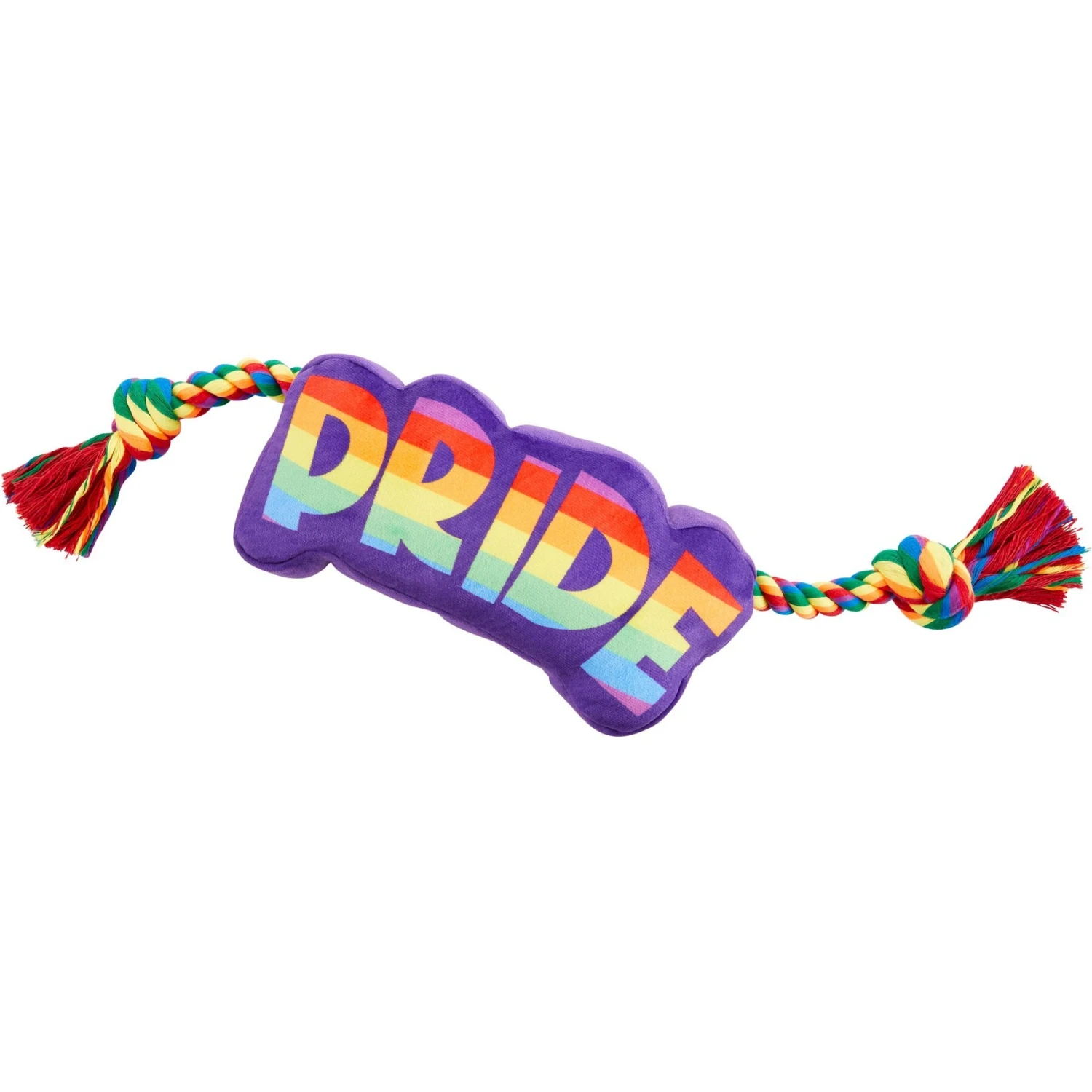 Frisco Pride Plush With Rope Squeaky Dog Toy 3 Frisco Pride Plush With Rope Squeaky Dog Toy