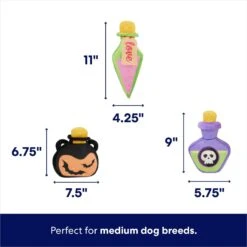 Frisco Halloween Potion Bottles Plush Squeaky Dog Toy 8 Frisco Halloween Potion Bottles Plush Squeaky Dog Toy -Frisco 344144 PT1. AC SS1800 V1689878416