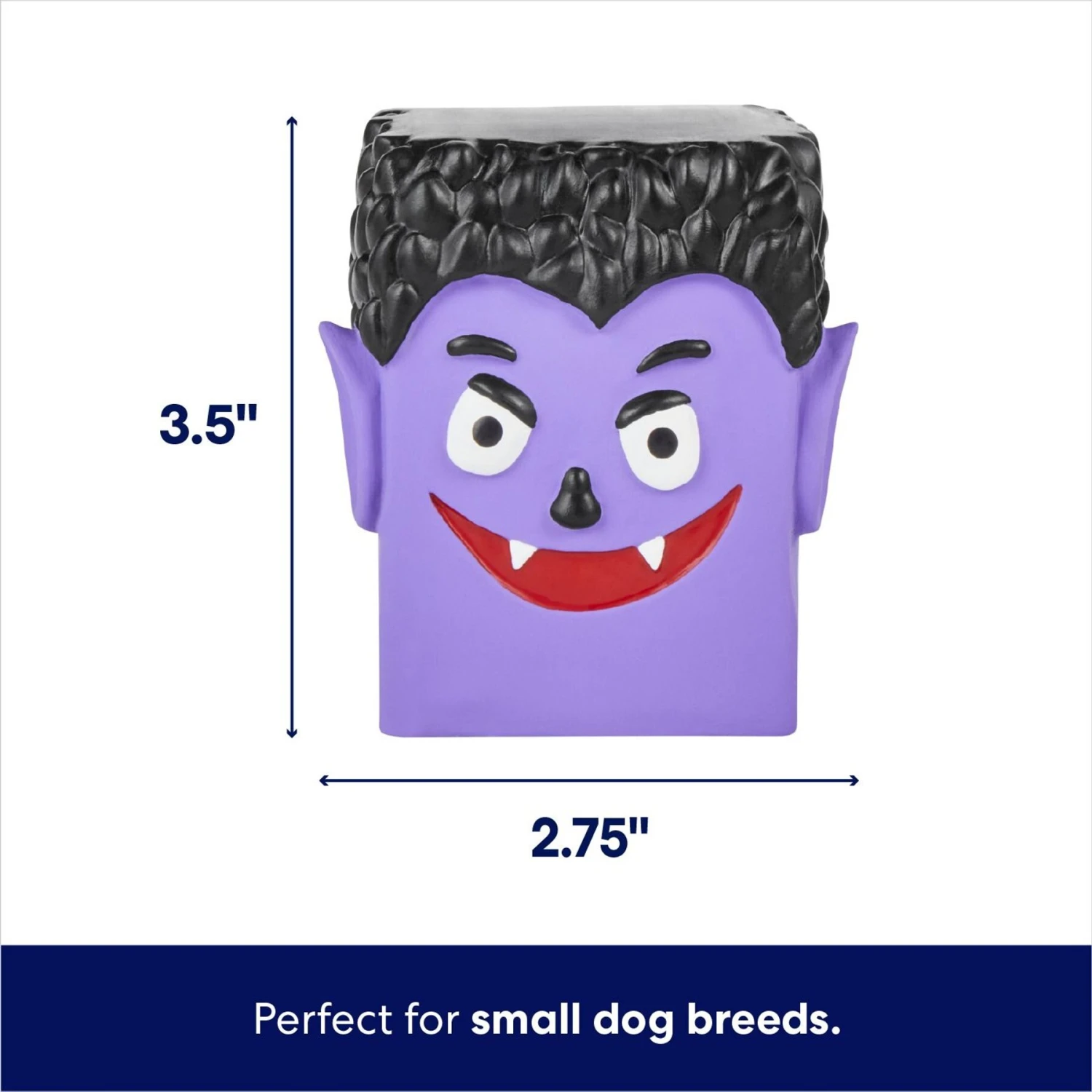 Frisco Halloween Vampire Latex Squeaky Dog Toy 4 Frisco Halloween Vampire Latex Squeaky Dog Toy - Image 2