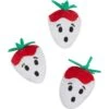 Frisco Halloween Ghost Strawberries Plush Cat Toy With Catnip, 3 Count -Frisco 354127 MAIN. AC SS1800 V1657657123