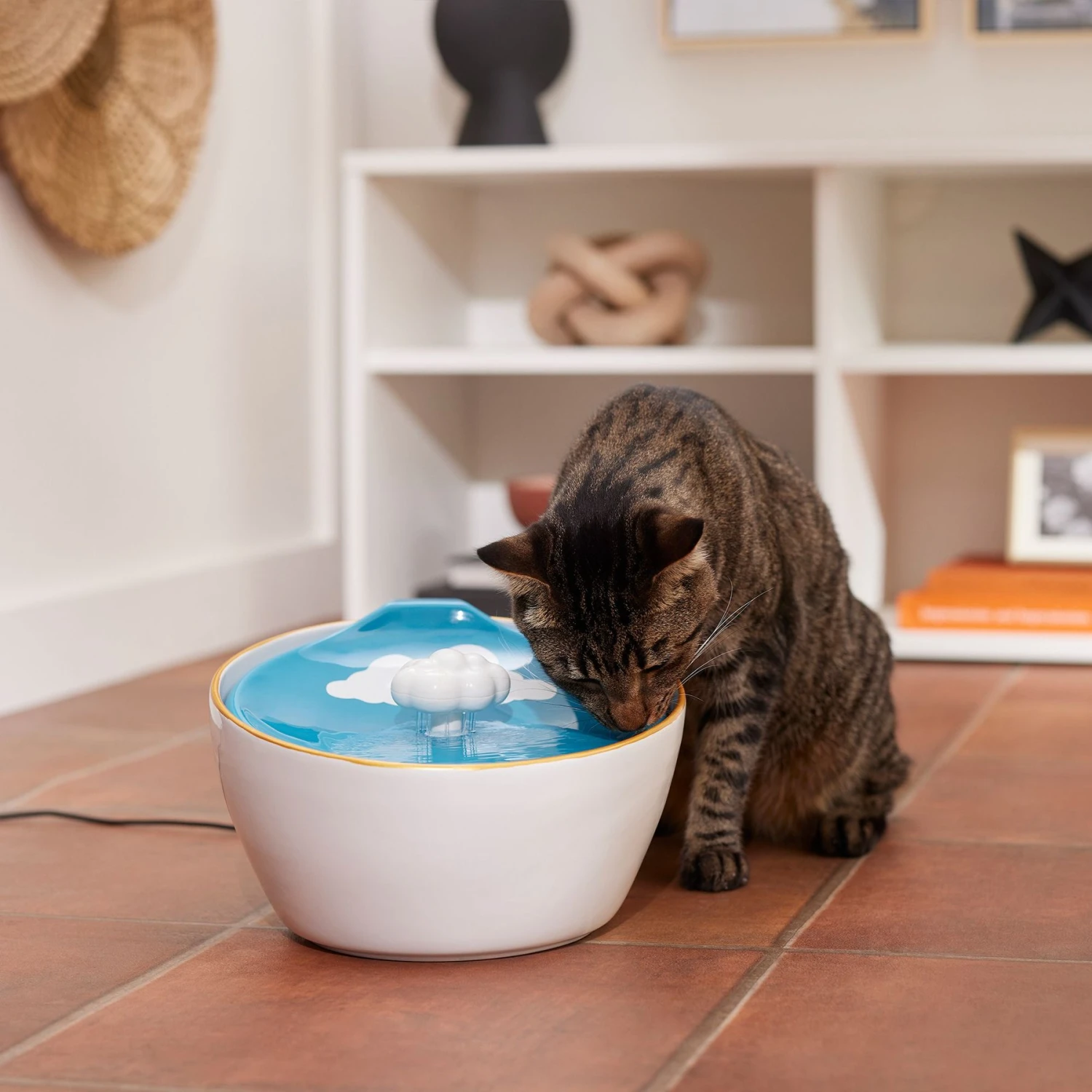 Frisco Ceramic Clouds Dog & Cat Fountain 2 Frisco Ceramic Clouds Dog & Cat Fountain