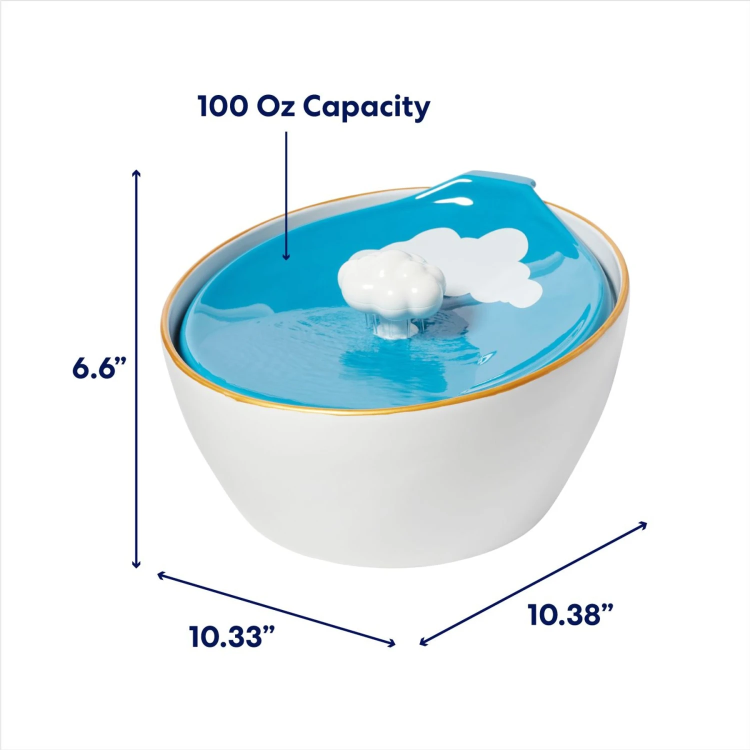 Frisco Ceramic Clouds Dog & Cat Fountain 3 Frisco Ceramic Clouds Dog & Cat Fountain - Image 2