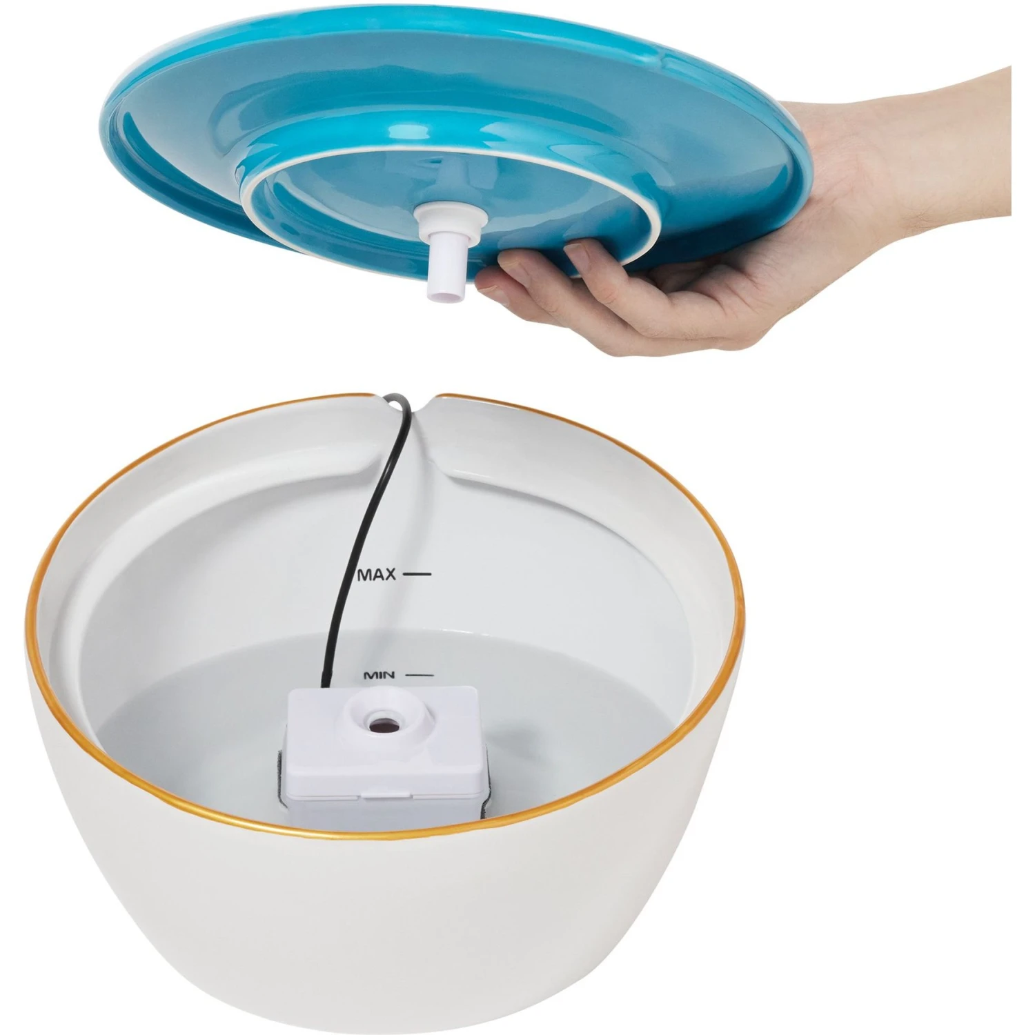 Frisco Ceramic Clouds Dog & Cat Fountain 5 Frisco Ceramic Clouds Dog & Cat Fountain - Image 4