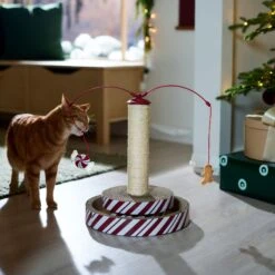Frisco Holiday Gingerbread Interactive Cat Scratcher Cat Toy With Catnip -Frisco 360897 PT3. AC SS1800 V1661874178