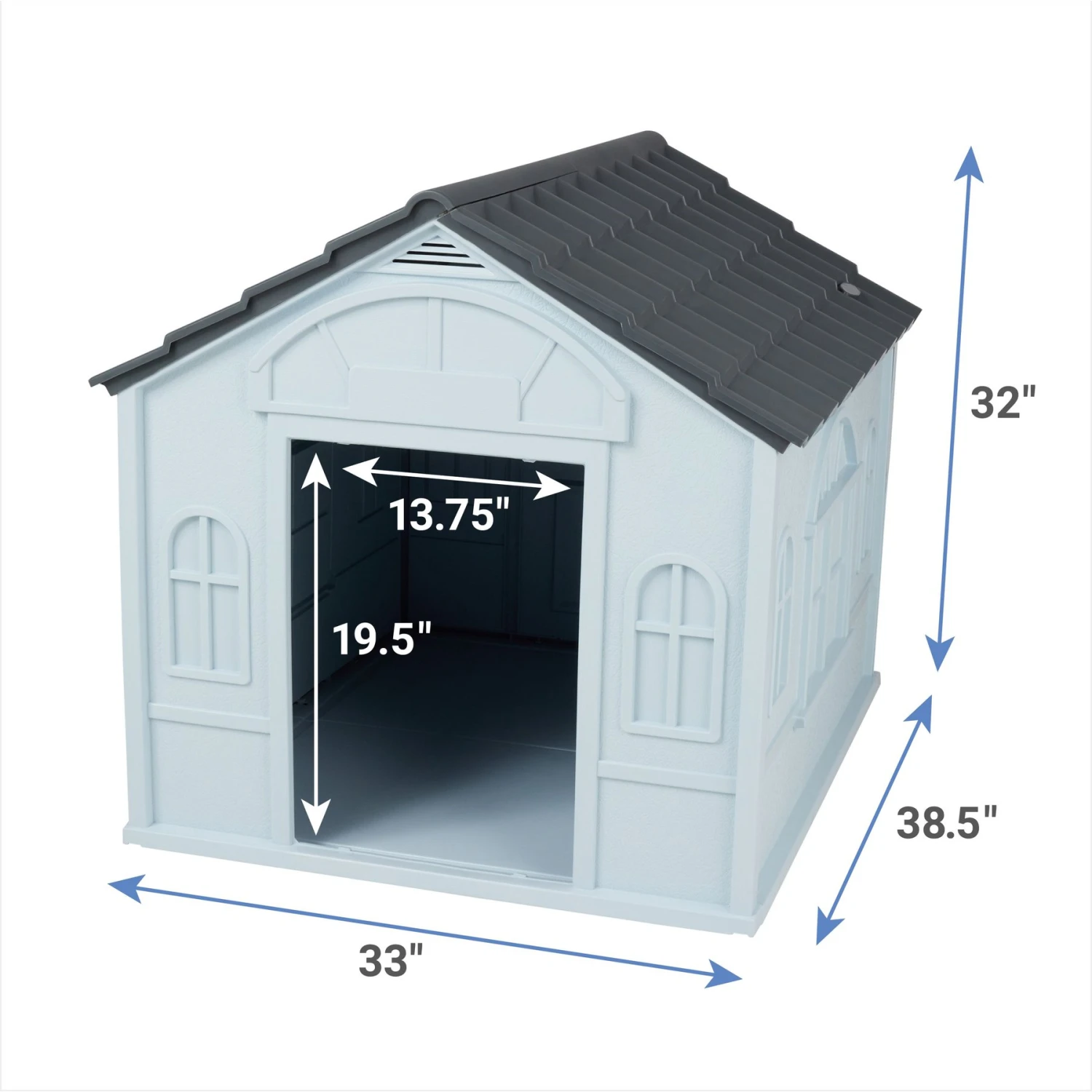 Frisco Deluxe Plastic Outdoor Dog House 4 Frisco Deluxe Plastic Outdoor Dog House - Image 2