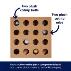 Frisco Interactive Wooden Cat Toy Box With Catnip -Frisco 506178 PT2. AC SS1800 V1671568357