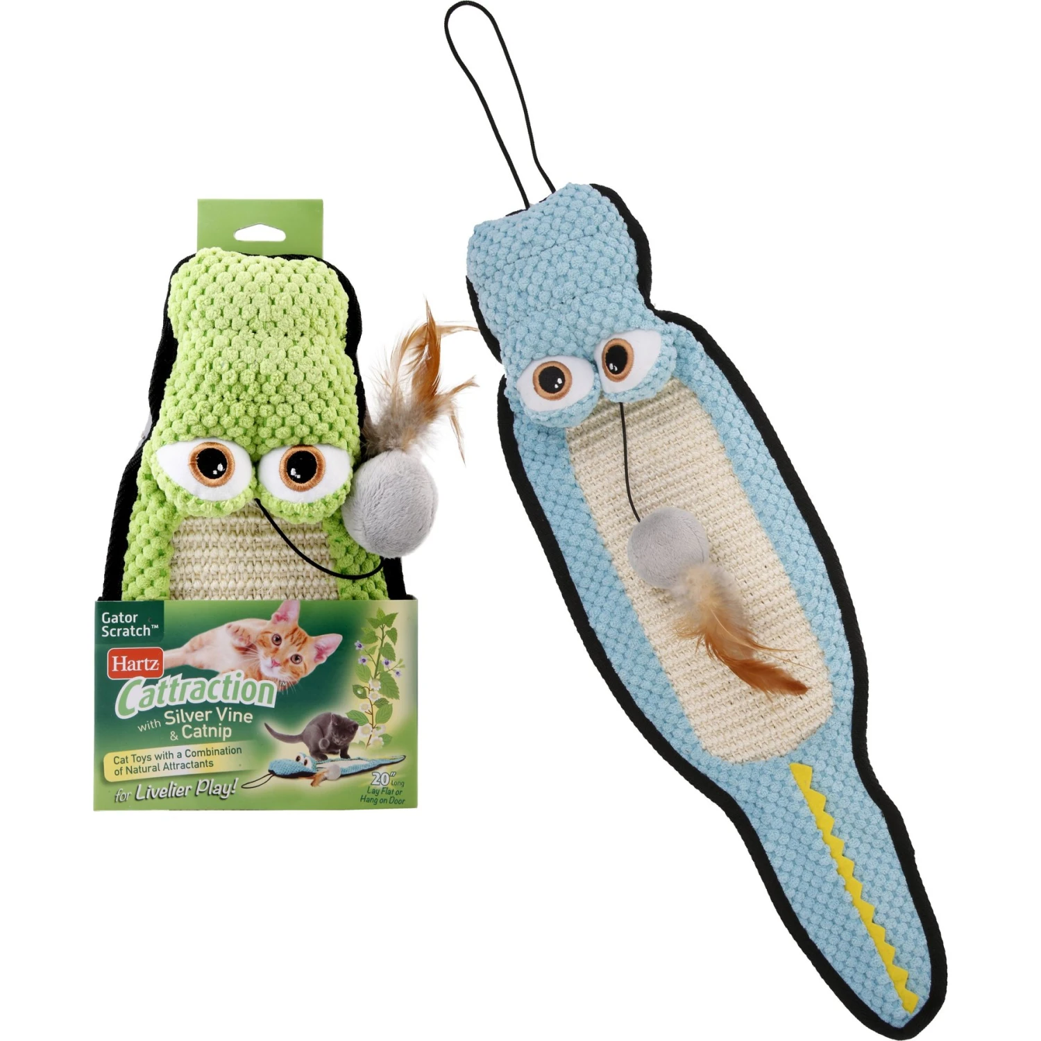 Frisco Natural Catnip & Hartz Cattraction Silver Vine & Catnip Gator Cat Scratcher Toy, Color Varies 8 Frisco Natural Catnip & Hartz Cattraction Silver Vine & Catnip Gator Cat Scratcher Toy, Color Varies - Image 6