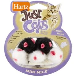 Frisco Natural Catnip & Hartz Just For Cats Mini Mice Cat Toy With Catnip, 5 Count -Frisco 737478 PT5. AC SS1800 V1683212073