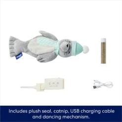 Frisco Holiday Interactive Flopping Seal Electronic Cat Toy With Catnip 10 Frisco Holiday Interactive Flopping Seal Electronic Cat Toy With Catnip -Frisco 740102 PT2. AC SS1800 V1695046543