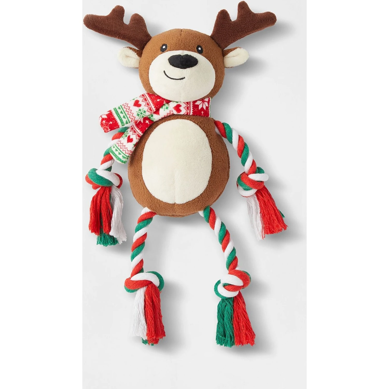 Frisco Holiday Reindeer Plush With Rope Squeaky Dog Toy & Frisco Holiday Lights Plush With Rope Squeaky Dog Toy 4 Frisco Holiday Reindeer Plush With Rope Squeaky Dog Toy & Frisco Holiday Lights Plush With Rope Squeaky Dog Toy - Image 2