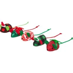 Frisco Holiday Moppy Ball Cat Toy With Catnip, 3 Count & Frisco Holiday Mice Cat Toy With Catnip, 5 Count -Frisco 986150 PT5. AC SS1800 V1698258345